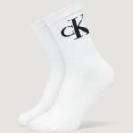 Calzini Calvin Klein Jeans CKJ WOMEN SOCK 2P MONOGRAM Bianco - Foto 1