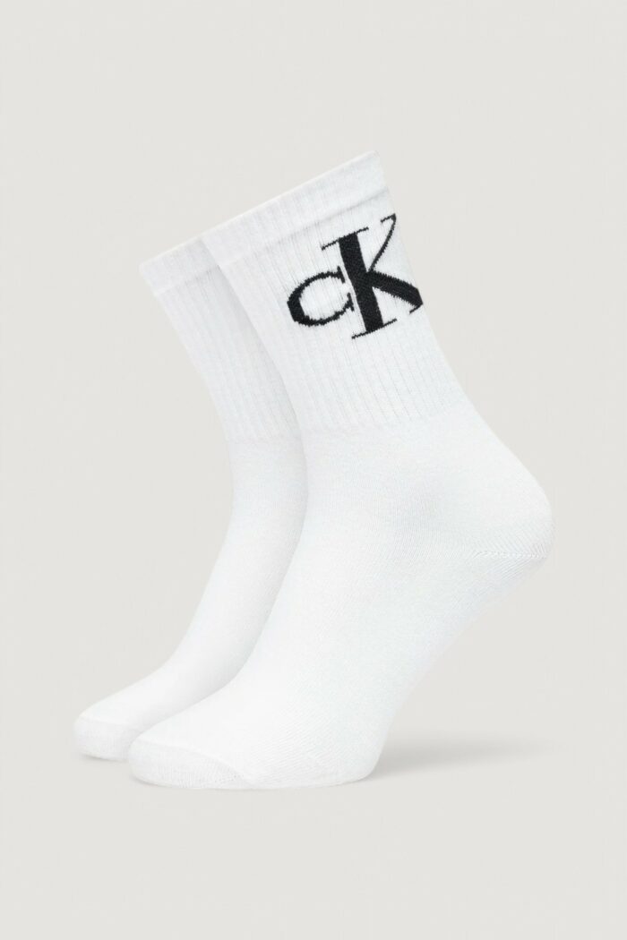 Calzini Calvin Klein CKJ WOMEN SOCK 2P MONOGRAM Bianco