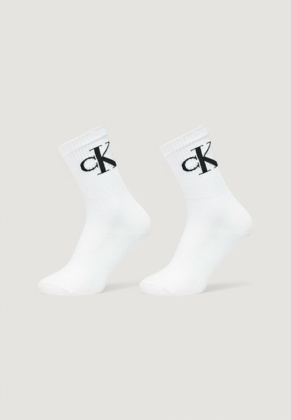 Calzini Calvin Klein Jeans CKJ WOMEN SOCK 2P MONOGRAM Bianco - Foto 2