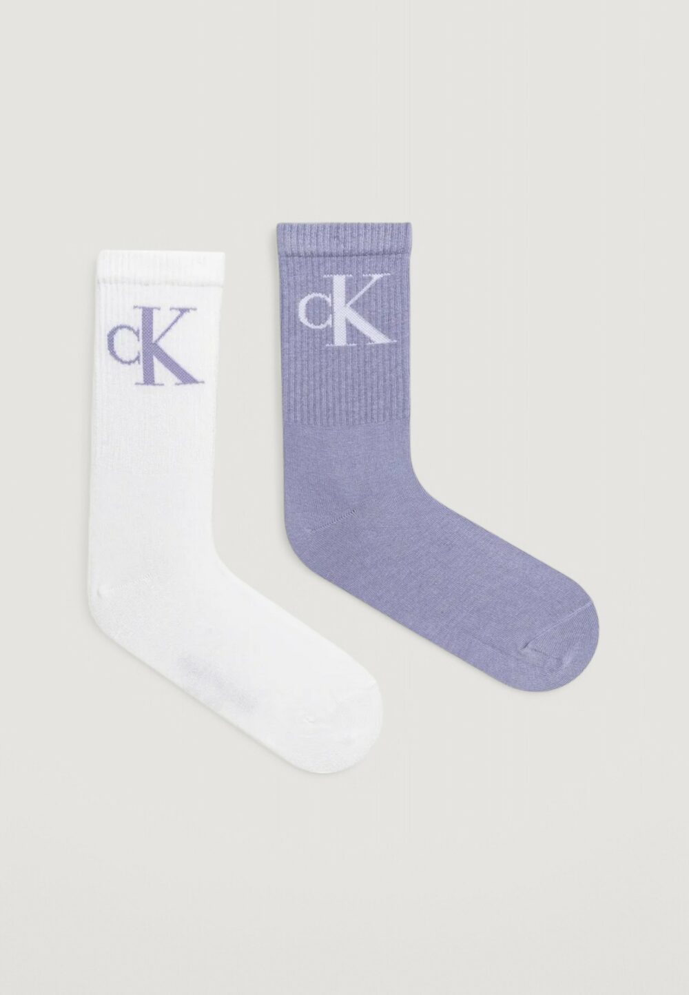 Calzini Calvin Klein Jeans CKJ WOMEN SOCK 2P MONOGRAM Lilla - Foto 1