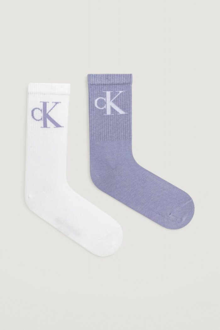 Calzini Calvin Klein CKJ WOMEN SOCK 2P MONOGRAM Lilla