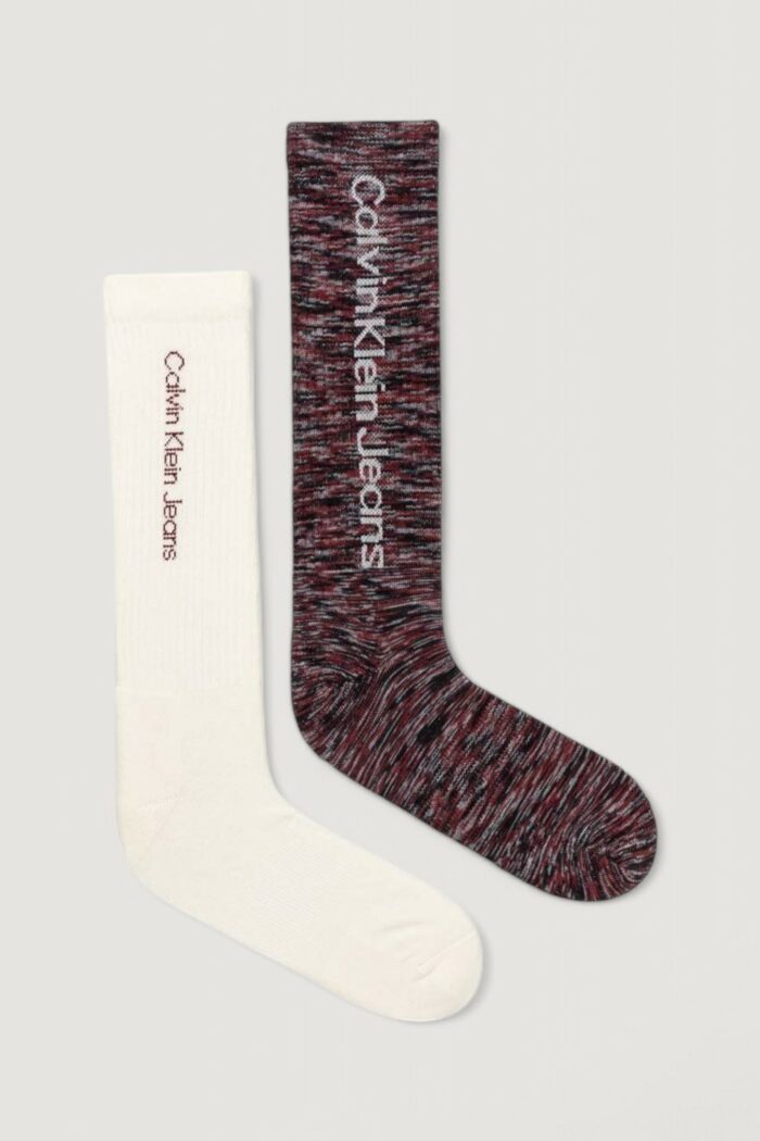 Calzini Lunghi Calvin Klein CKJ MEN SOCK 2P SPACEDYE Panna