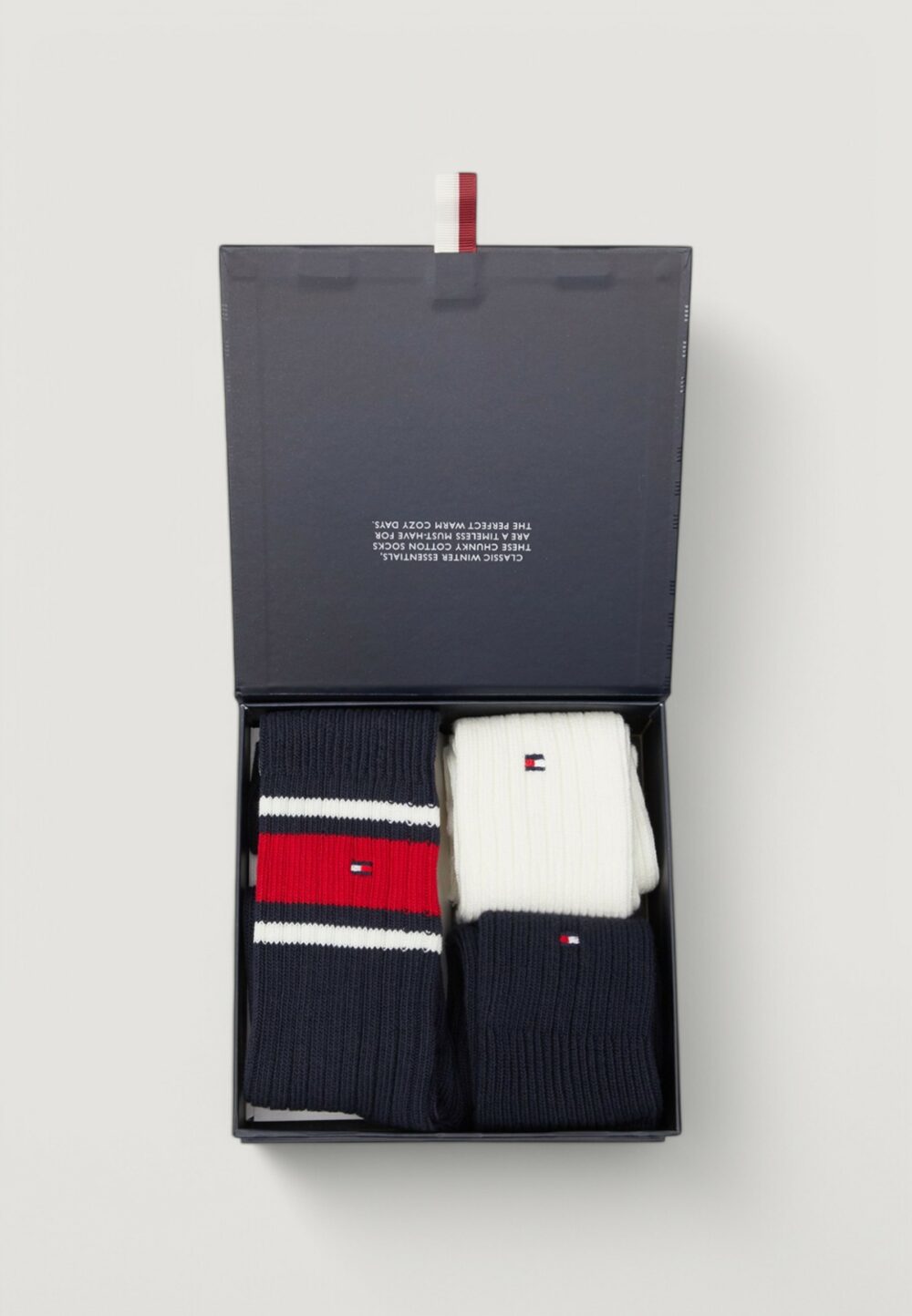 Calzini Lunghi Tommy Hilfiger TH MEN SOCK 3P GIFTBOX BOOTSOCK Blu - Foto 1