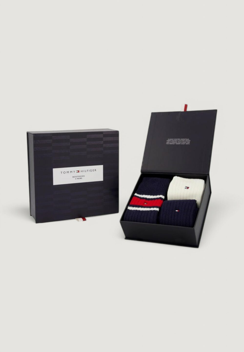 Calzini Lunghi Tommy Hilfiger TH MEN SOCK 3P GIFTBOX BOOTSOCK Blu - Foto 4