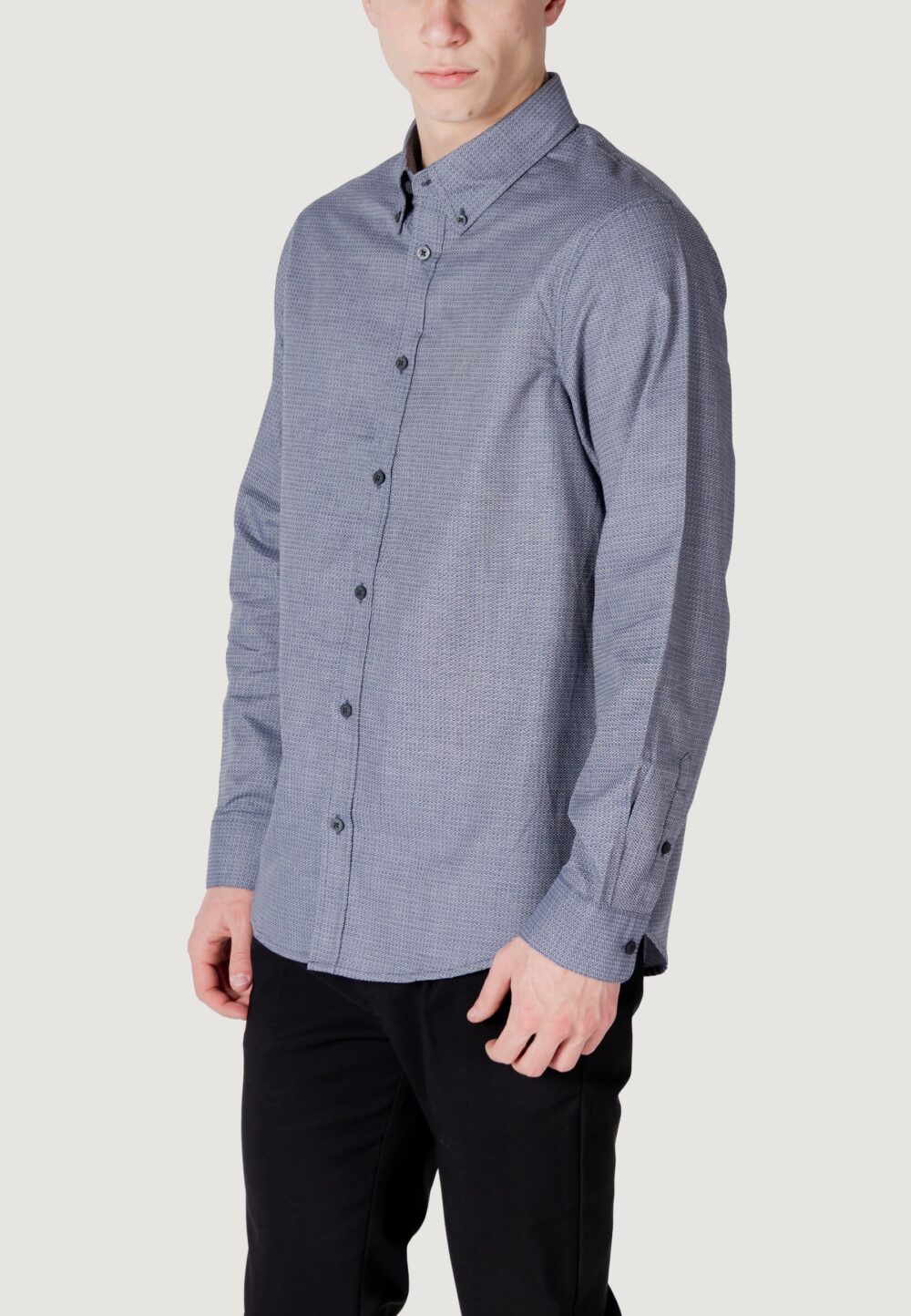 Camicia manica lunga Armani Exchange  Azzurro - Foto 4