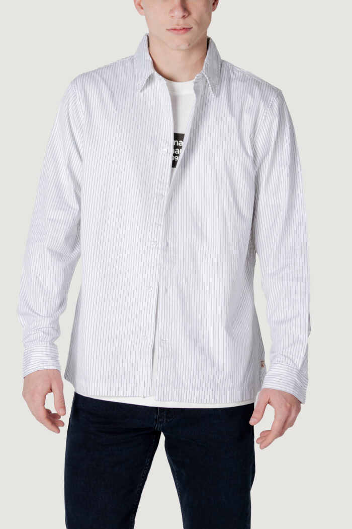 Camicia manica lunga Calvin Klein PINSTRIPE Bianco