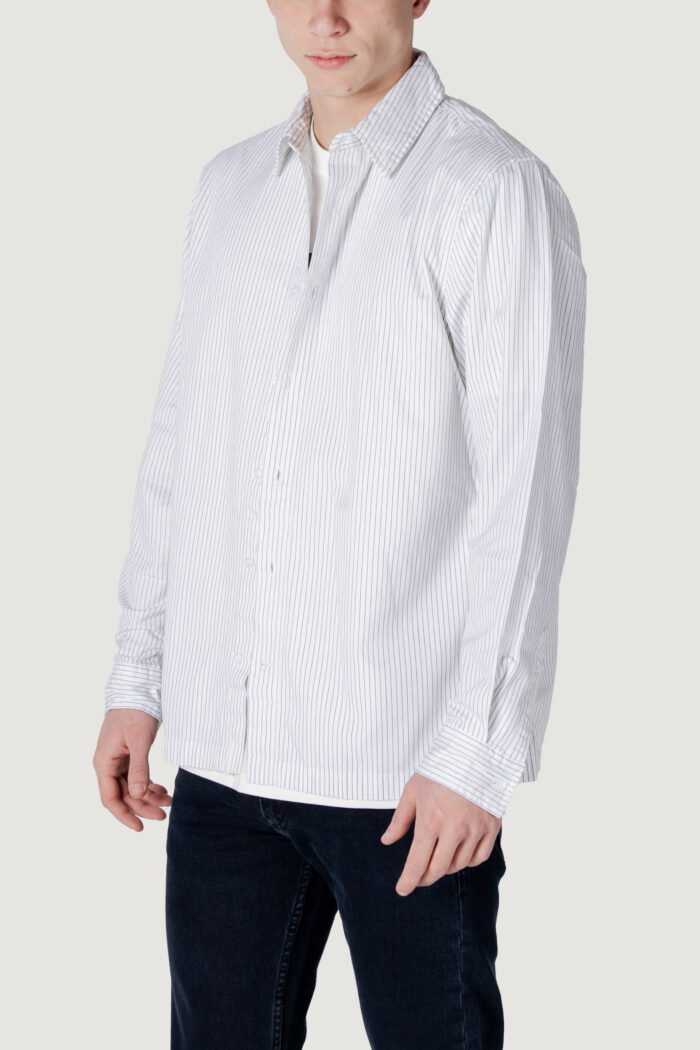 Camicia manica lunga Calvin Klein PINSTRIPE Bianco