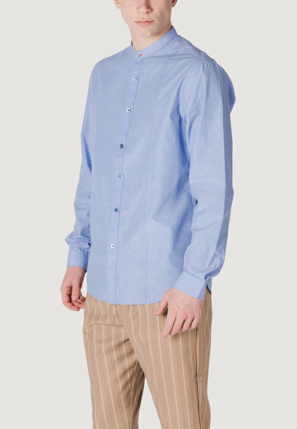 Camicia manica lunga Gianni Lupo  Blu Chiaro - Foto 3