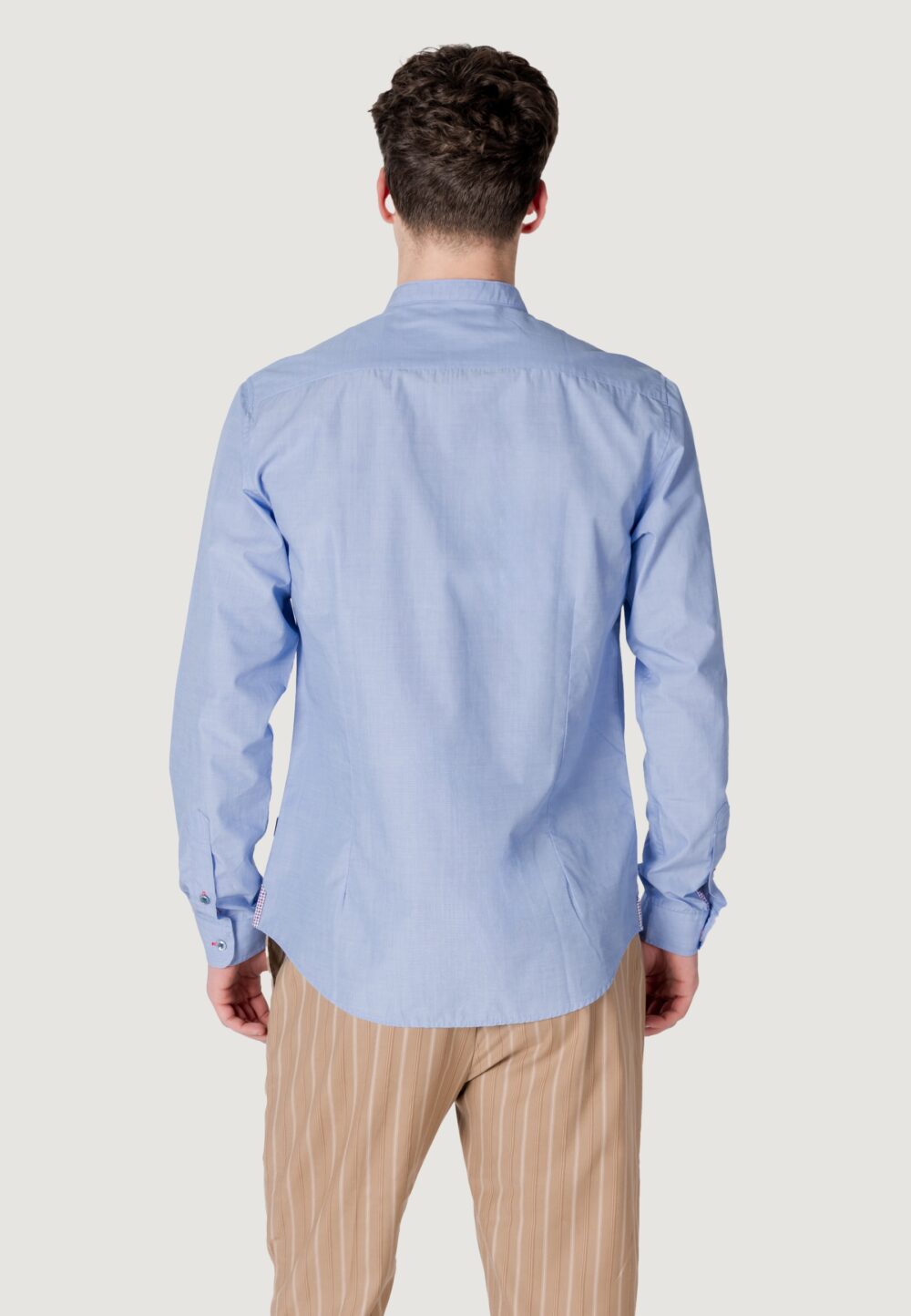 Camicia manica lunga Gianni Lupo  Blu Chiaro - Foto 4