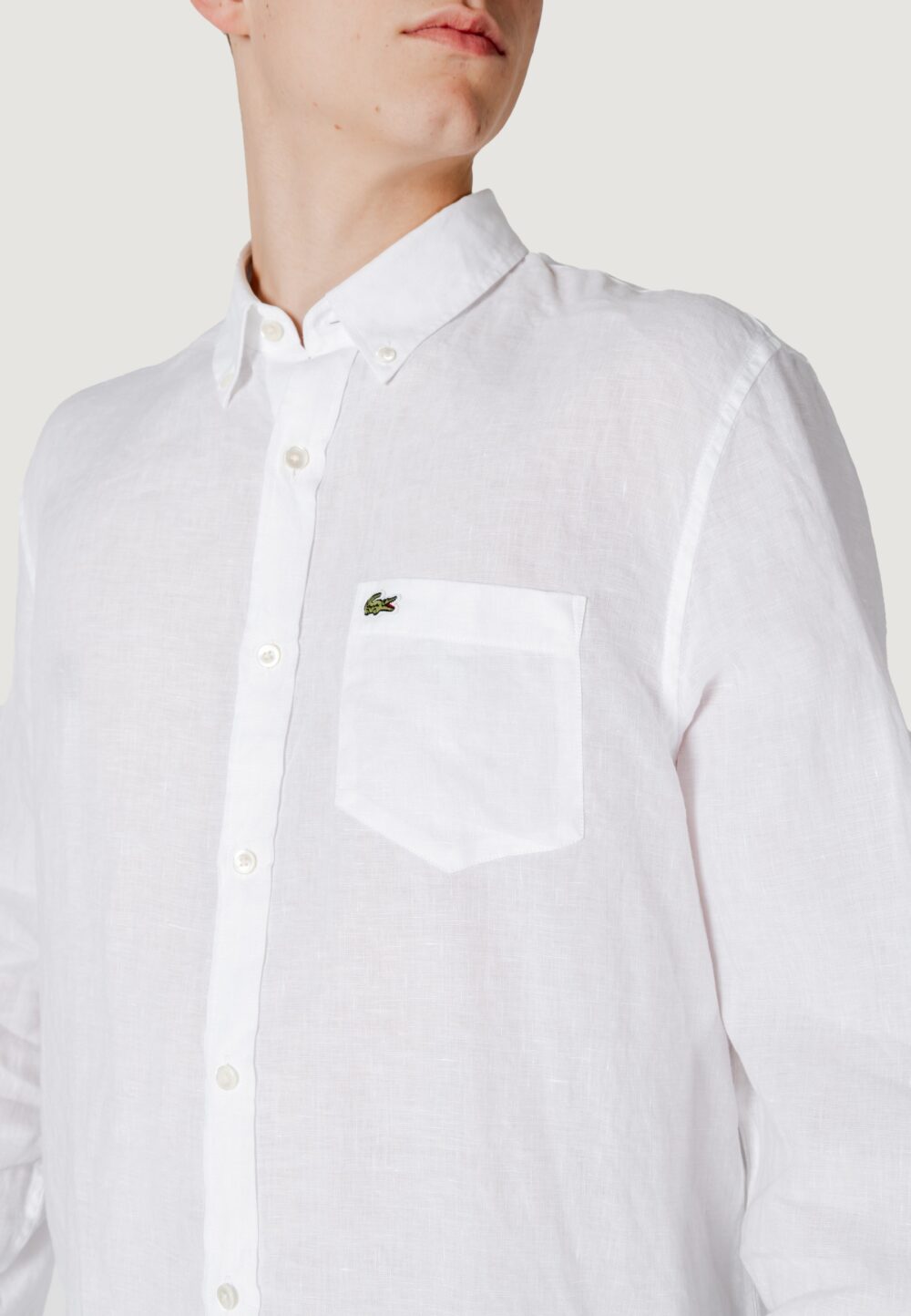 Camicia manica lunga LACOSTE  Bianco - Foto 2