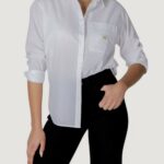 Camicia manica lunga Calvin Klein Jeans WOVEN LABEL RELAXED Bianco - Foto 1