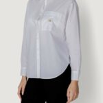 Camicia manica lunga Calvin Klein Jeans WOVEN LABEL RELAXED Bianco - Foto 3