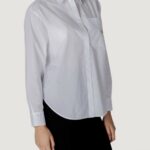 Camicia manica lunga Calvin Klein Jeans WOVEN LABEL RELAXED Bianco - Foto 4