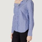 Camicia manica lunga Only Onlmaia Ls Asymmestrisk Shirt Wvn Indigo - Foto 2