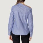 Camicia manica lunga Only Onlmaia Ls Asymmestrisk Shirt Wvn Indigo - Foto 4