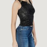 Canotta Guess ALEXIA SEQUINS TANK Nero - Foto 3