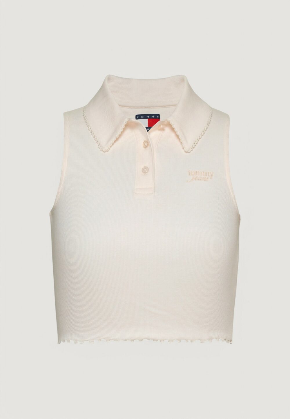 Canotta Tommy Hilfiger Jeans TJW CRP GMD RIB SL Bianco - Foto 5