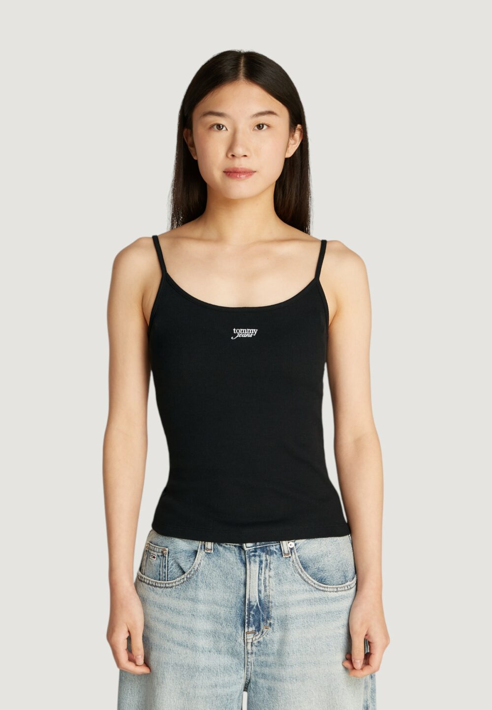 Canotta Tommy Hilfiger Jeans TJW SCRIPT STRAPPY Nero - Foto 1