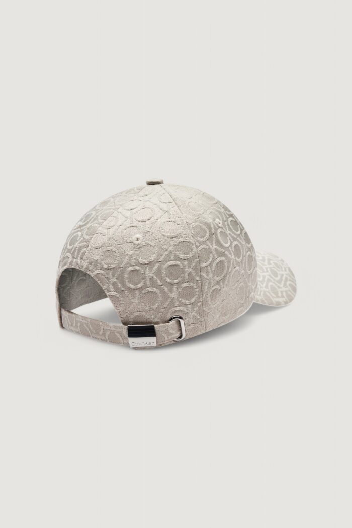 Cappello con visiera Calvin Klein MONOGRAM JACQUARD Grigio Chiaro