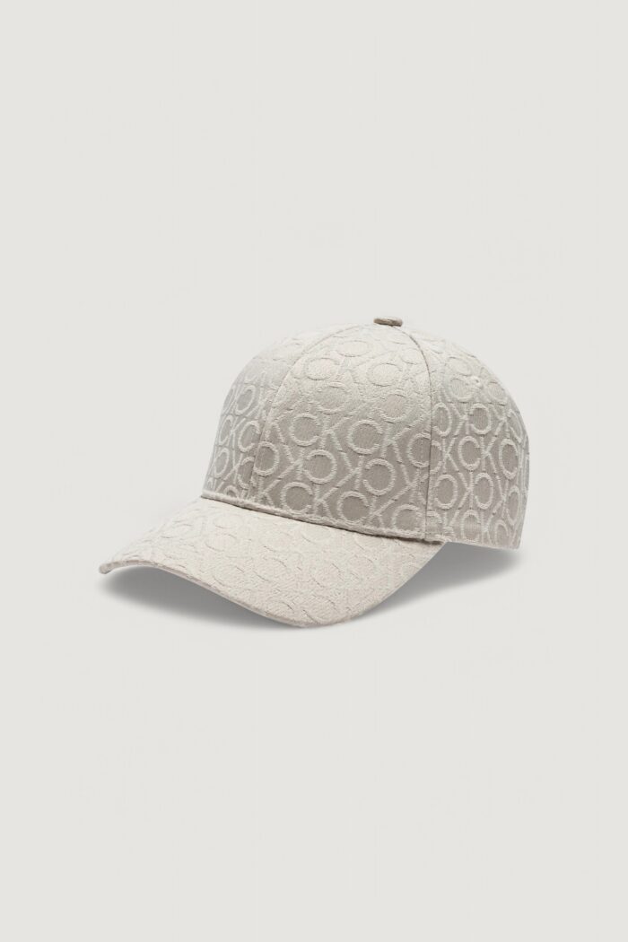 Cappello con visiera Calvin Klein MONOGRAM JACQUARD Grigio Chiaro