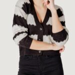 Cardigan Jacqueline de Yong JDYSUN MIA L/S Black-White - Foto 5