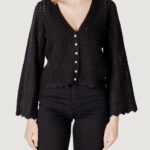 Cardigan Only ONLASA LS STRUCTURE Nero - Foto 5