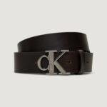 Cinta Calvin Klein Jeans ROUND MONO PLAQUE LTHR 35MM Marrone - Foto 1