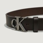 Cinta Calvin Klein Jeans ROUND MONO PLAQUE LTHR 35MM Marrone - Foto 3