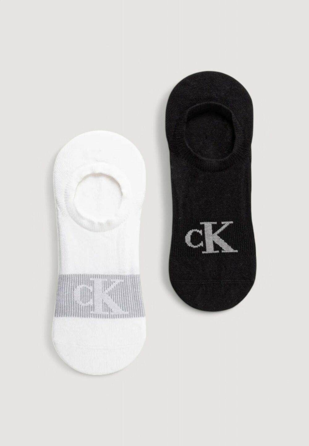 Fantasmini Calvin Klein Jeans CKJ MEN FOOTIE HC 2P SHADOW RI Bianco - Nero - Foto 1