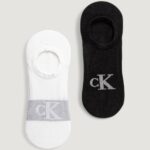 Fantasmini Calvin Klein Jeans CKJ MEN FOOTIE HC 2P SHADOW RI Bianco - Nero - Foto 1