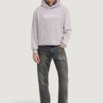 Felpa con cappuccio Calvin Klein Jeans EMBROIDERED BOX HOOD Lilla - Foto 3