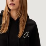 Felpa senza cappuccio Calvin Klein Jeans EMBROIDERED CK REGUL Nero - Foto 2