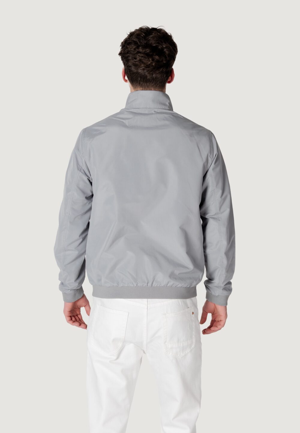 Giacchetto Jack Jones JJERUSH HARRINGTON BOMBER NOOS Grigio Chiaro - Foto 5