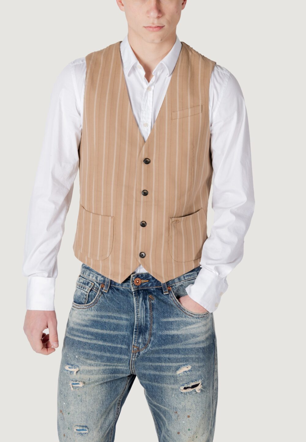 Gilet Casual Gianni Lupo  Beige - Foto 1