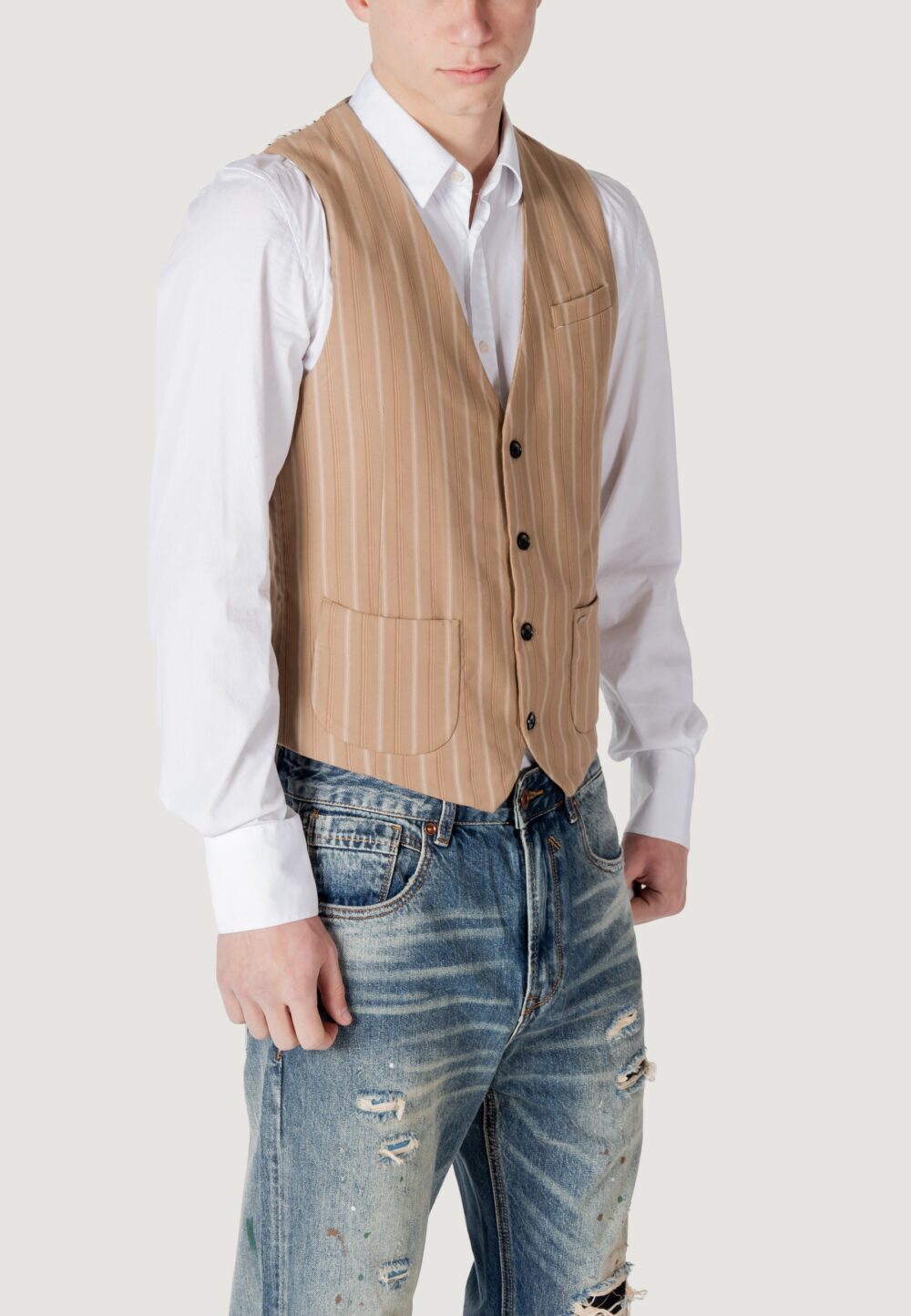 Gilet Casual Gianni Lupo  Beige - Foto 3