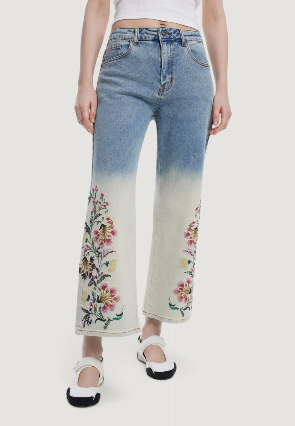 Jeans bootcut Desigual DENIM_TEXAS Blue Denim Chiaro - Foto 1