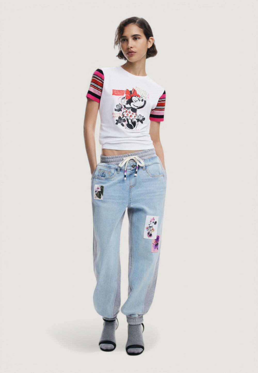 Jeans baggy Desigual DENIM_MINNIE Denim chiaro - Foto 3