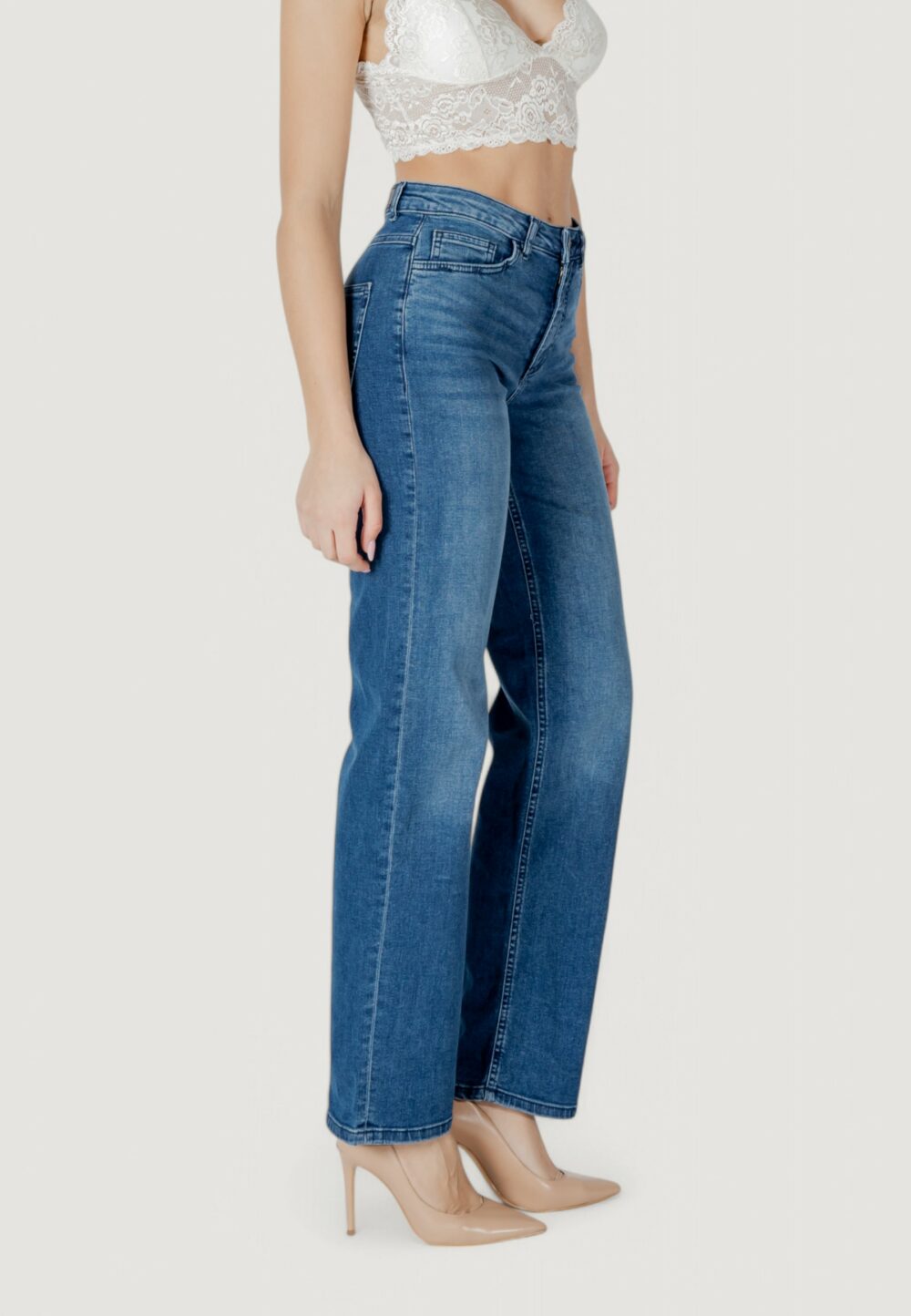 Jeans larghi ICHI IHTWIGGY STRAIGHT Denim - Foto 4