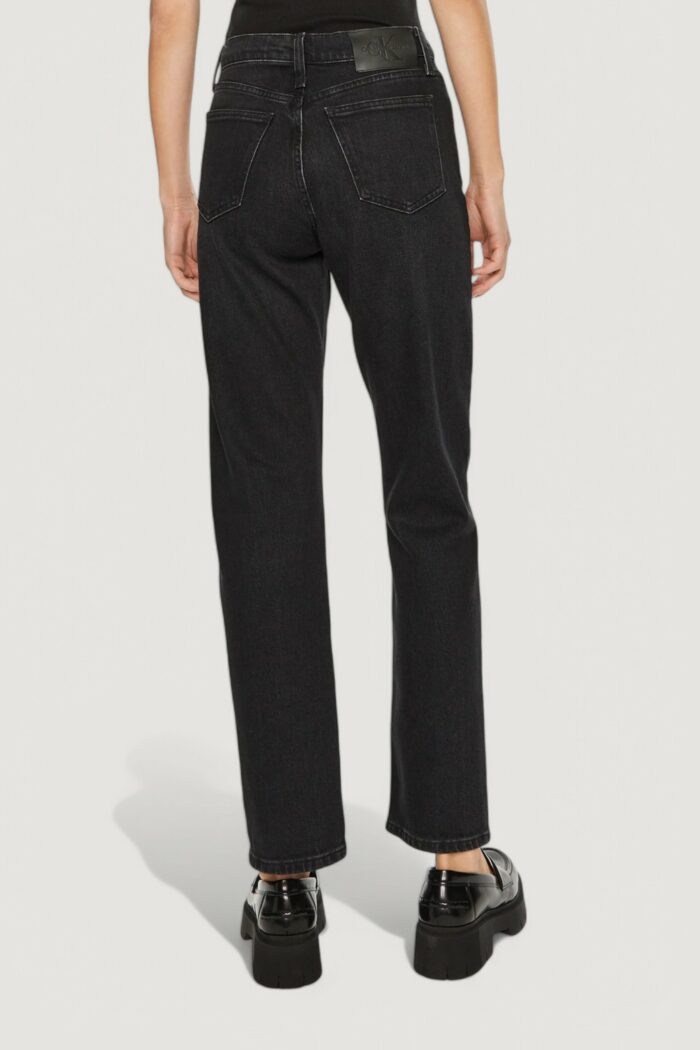 Jeans mom Calvin Klein HIGH RISE STRAIGHT Nero