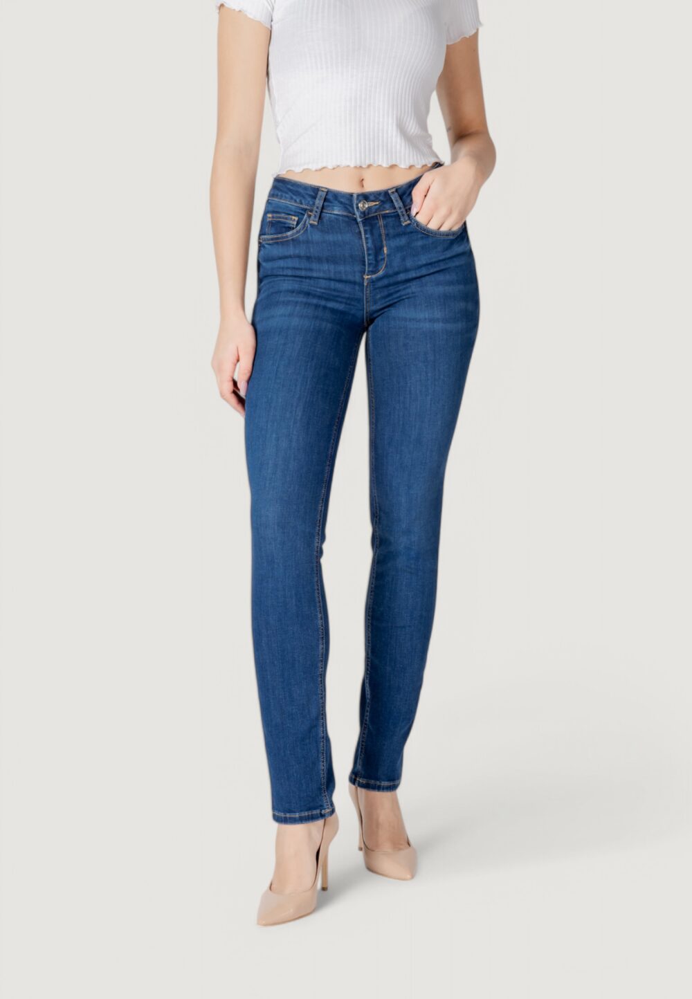 Jeans mom Liu-Jo UP MAGNETIC REG.W. Denim - Foto 1