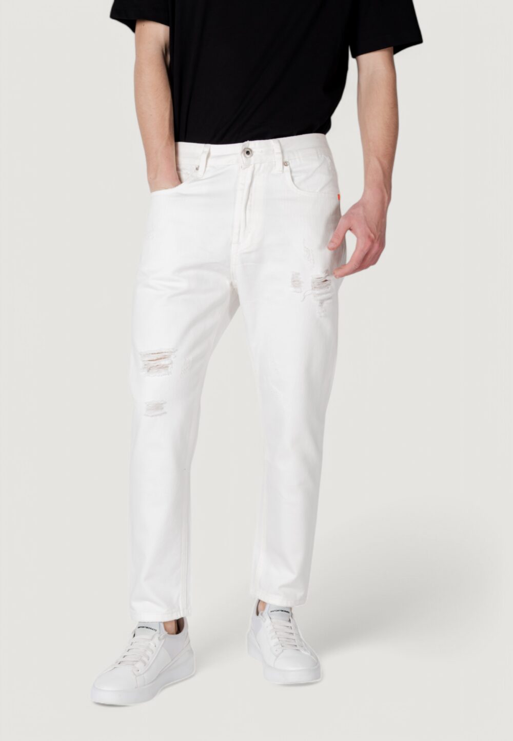 Jeans Tapered Gianni Lupo  Bianco - Foto 1