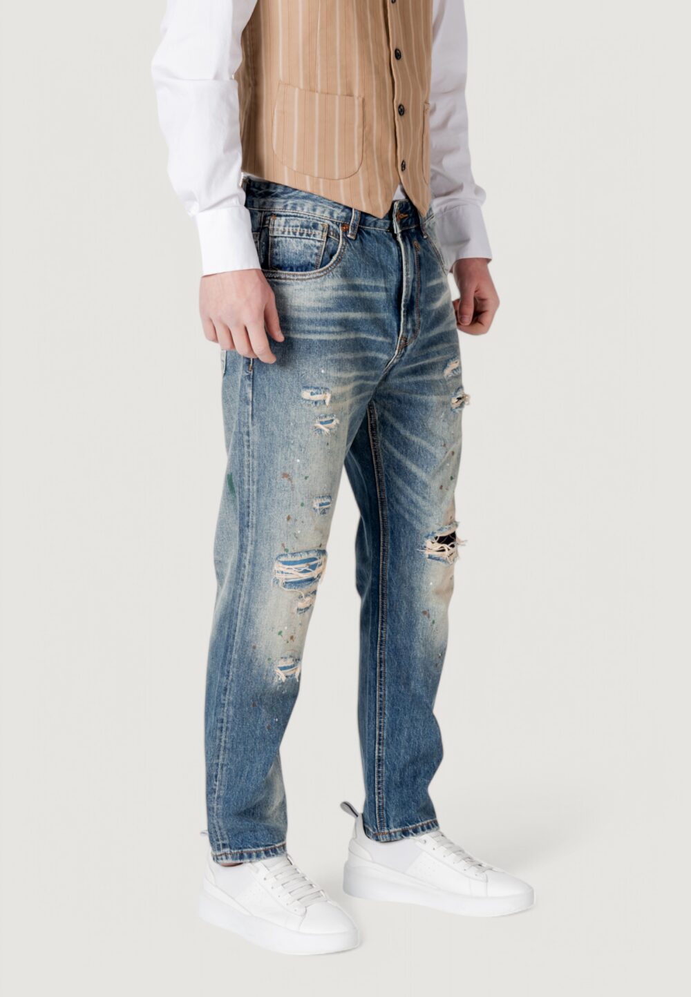 Jeans Tapered Gianni Lupo  Denim - Foto 3