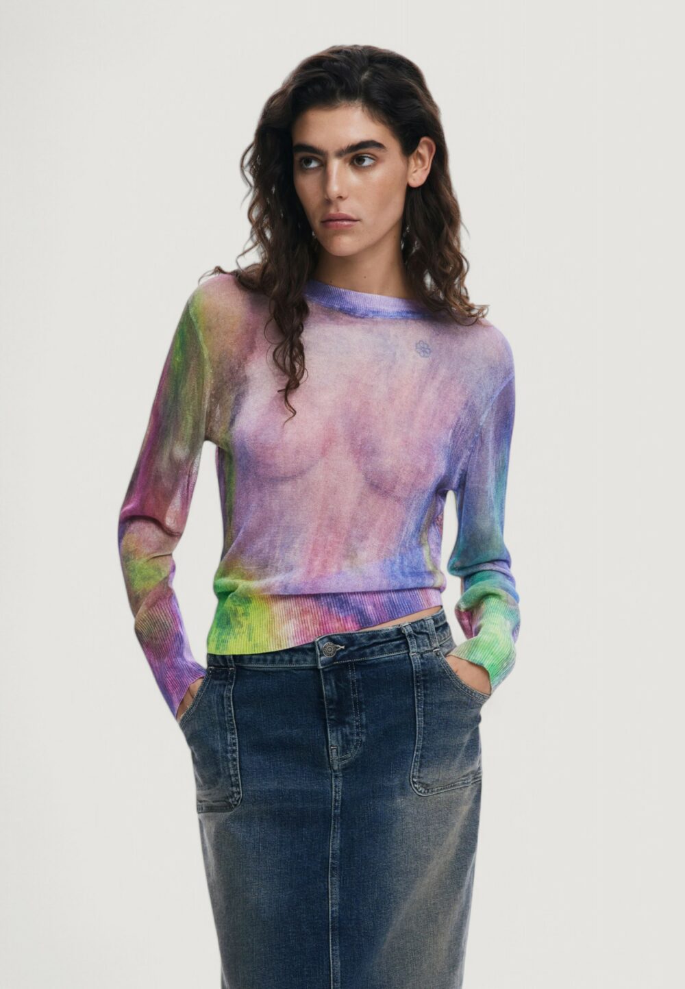 Maglia Desigual JERS_BOGEN Lilla - Foto 1