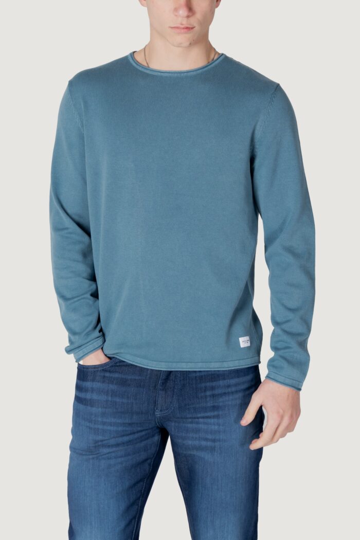 Maglia Jack Jones Jjeleo Knit Crew Neck Noos Indigo