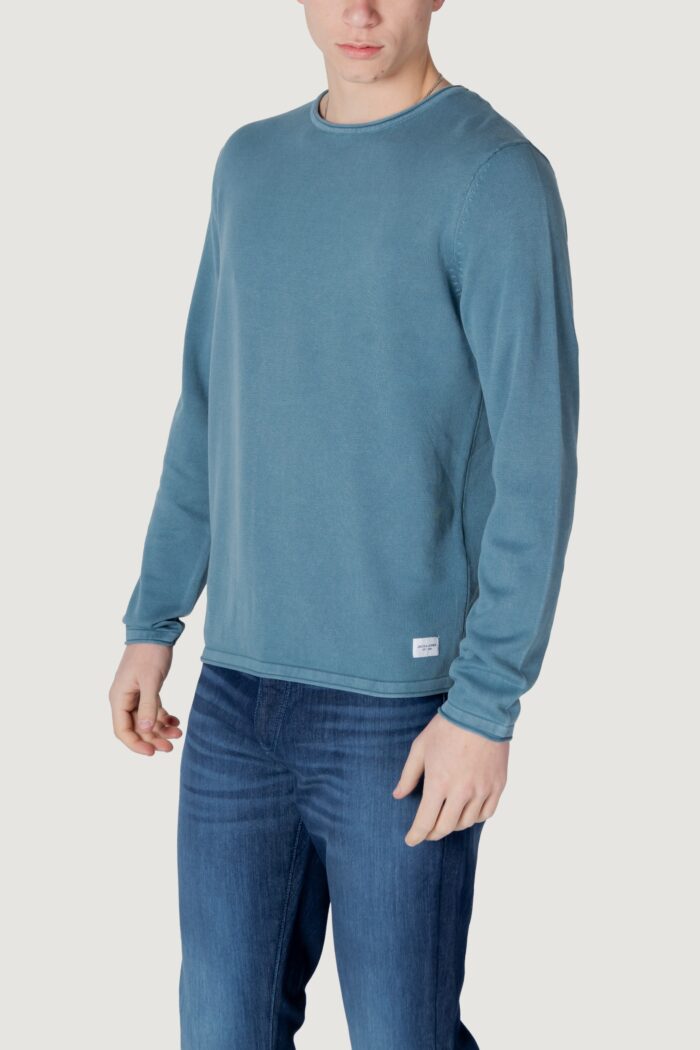 Maglia Jack Jones Jjeleo Knit Crew Neck Noos Indigo