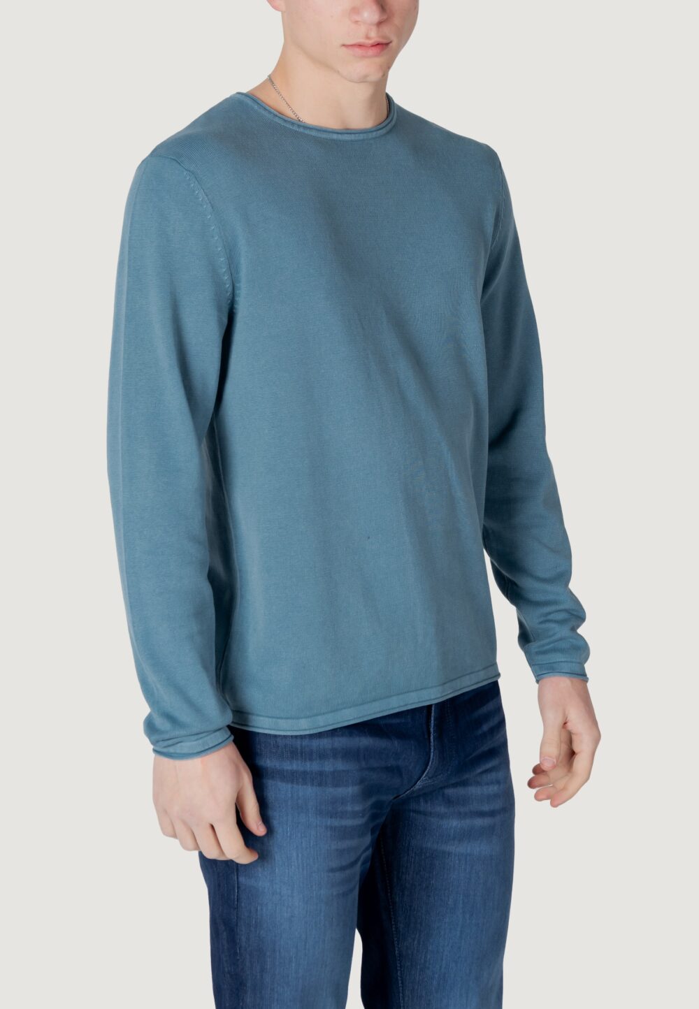 Maglia Jack Jones Jjeleo Knit Crew Neck Noos Indigo - Foto 3