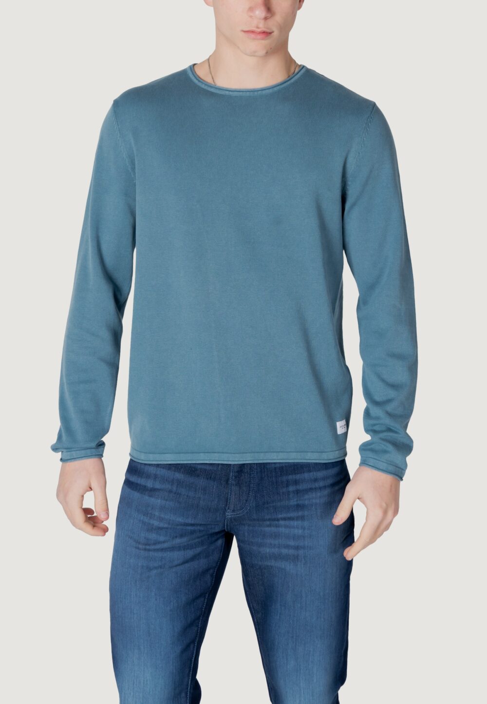 Maglia Jack Jones Jjeleo Knit Crew Neck Noos Indigo - Foto 5