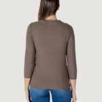 Maglia Street One turtle neck shirt w.buttons Marrone - Foto 4