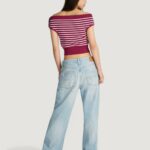 Maglia Tommy Hilfiger Jeans TJW OFF SHOULDER Rosso - Foto 4