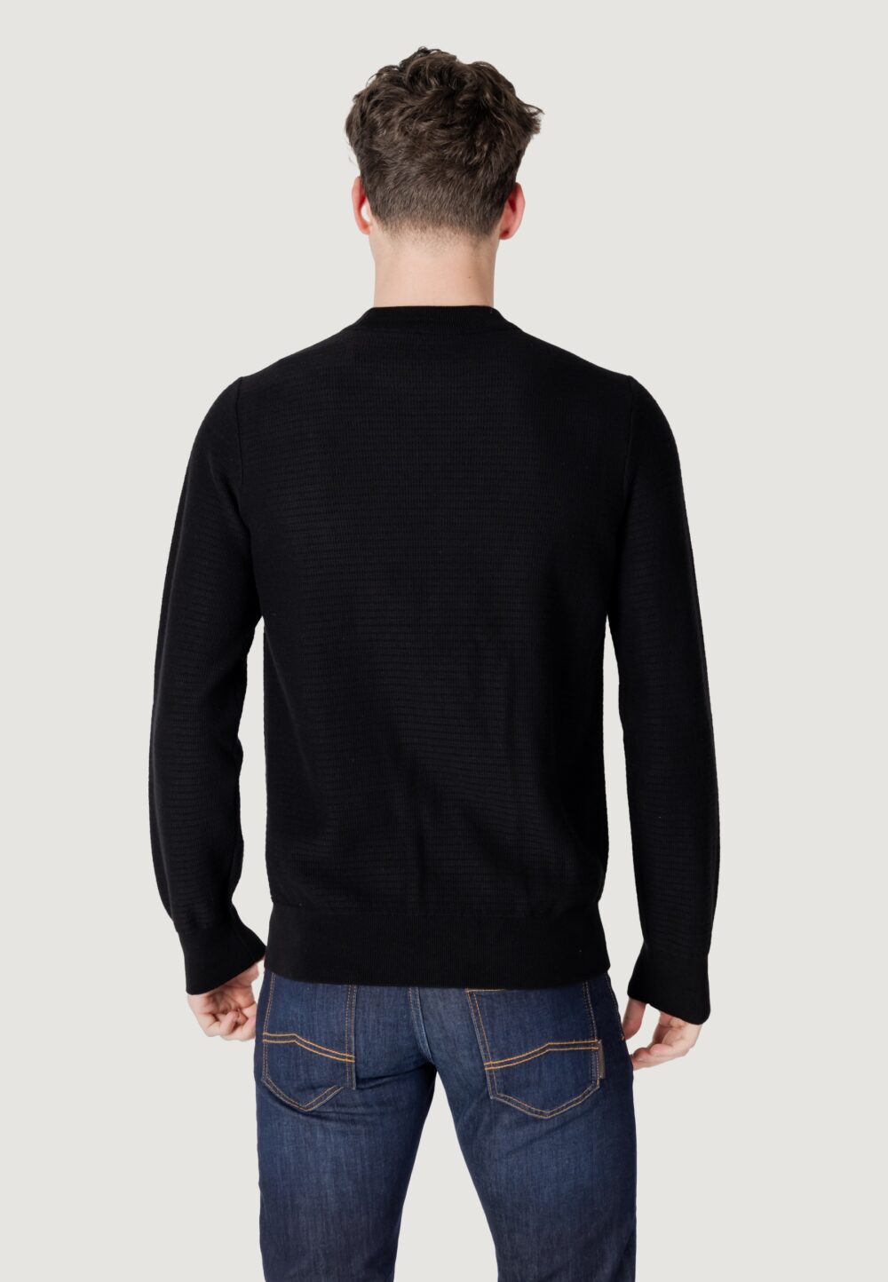 Maglione Boss Anion_S 10265864 01 Nero - Foto 4